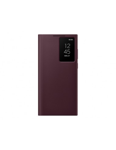 Galaxy S22 Ultra Smart Clear View Cover, Burgundy